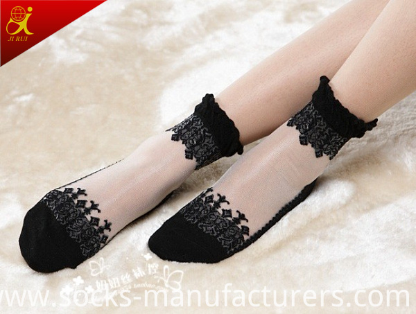Cystom Women Summer Wear Transparent Sheer Slik Socks